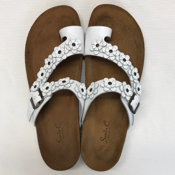 Woman’s Sandals made in Italy with cork and suede footbed - Picture 1 of 15